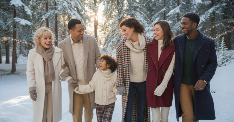 20 Stunning Winter Family Photo Outfits That Will Make Your Holiday Cards Unforgettable