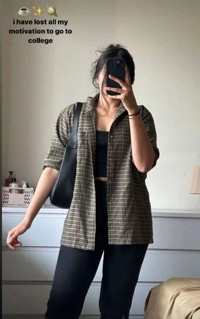 Chic Checkered Oversized Button-Down