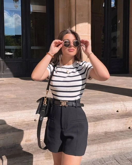 Classic Stripes With Structured Shorts Power