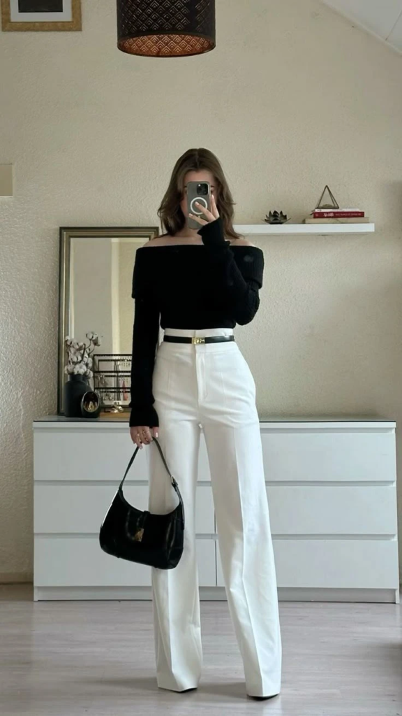 Monochrome Power with Statement Belt