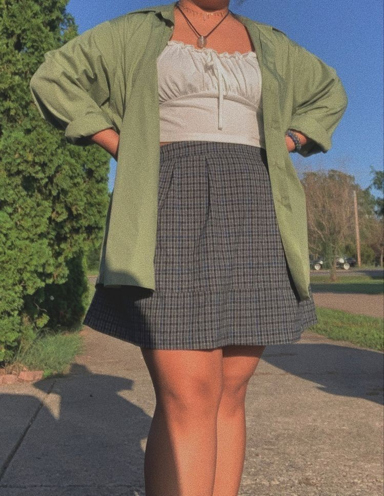 Oversized Cardigan with Pleated Skirt