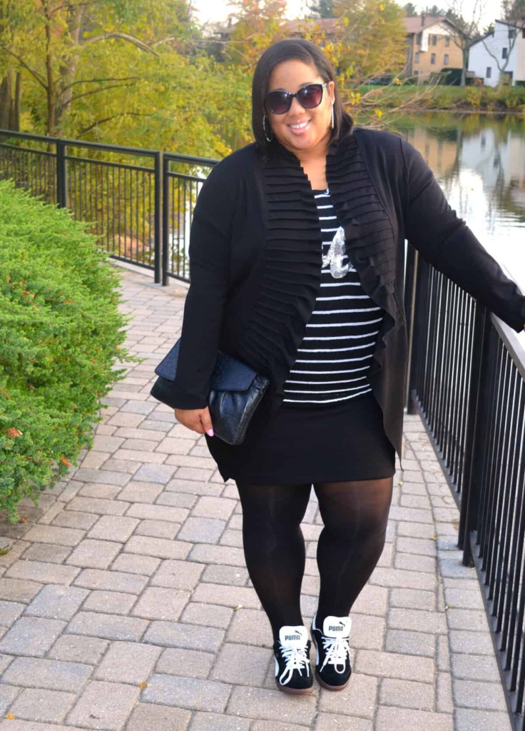 Chic Cardigan and Sneakers Combo