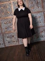 Wednesday Addams-Inspired Plus Size Dress
