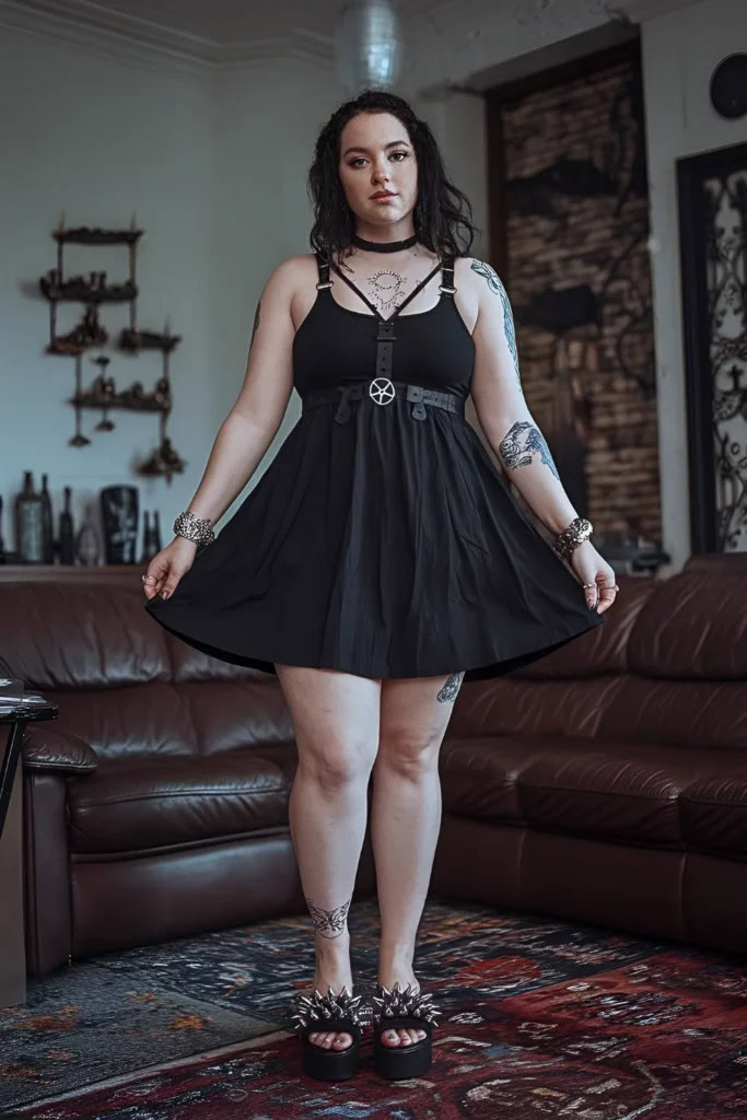 Bewitching Black Babydoll Dress