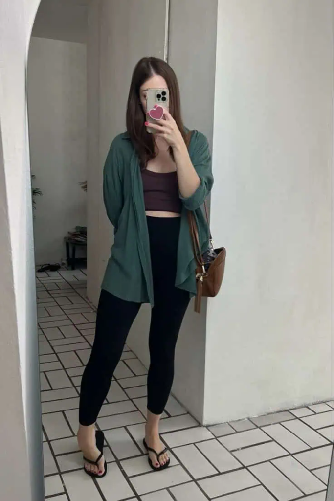 Cardigan Chic with Crop Top