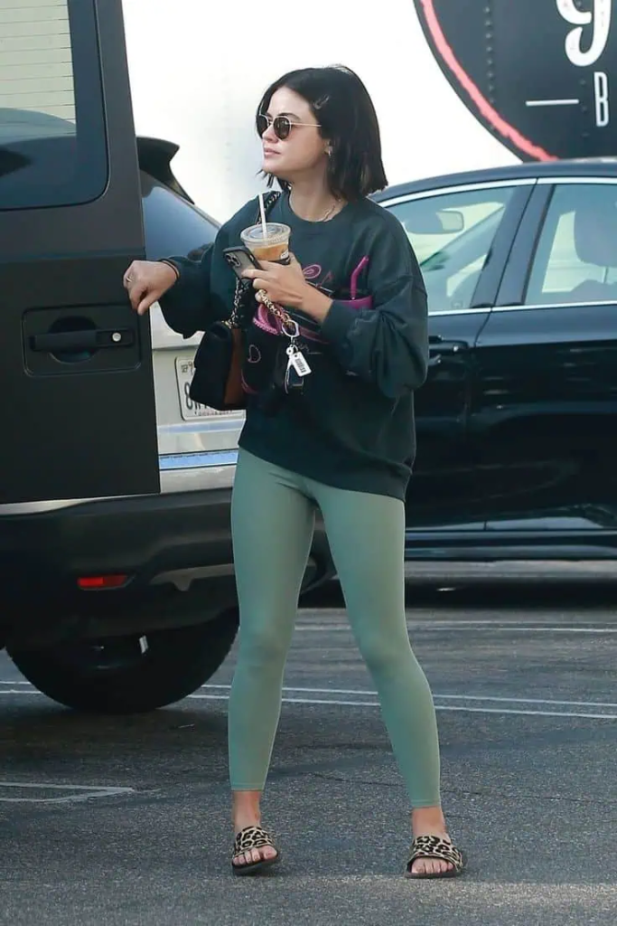 Sage Leggings with Oversized Sweatshirt