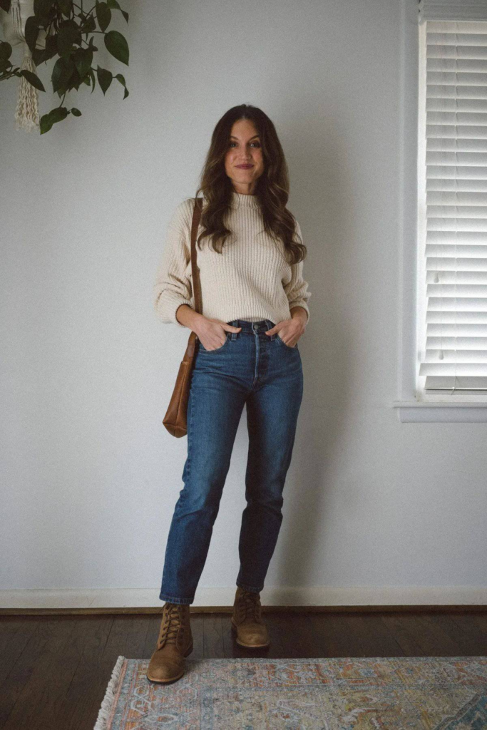 Cozy Cream Sweater and Denim