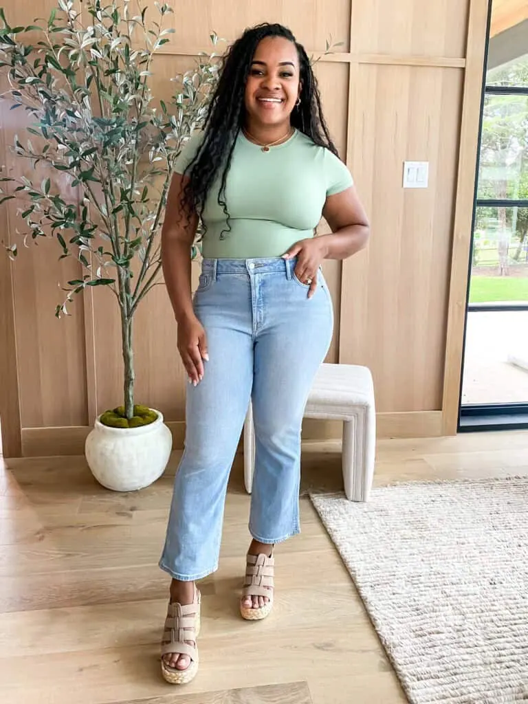 Mint Green and Denim Harmony