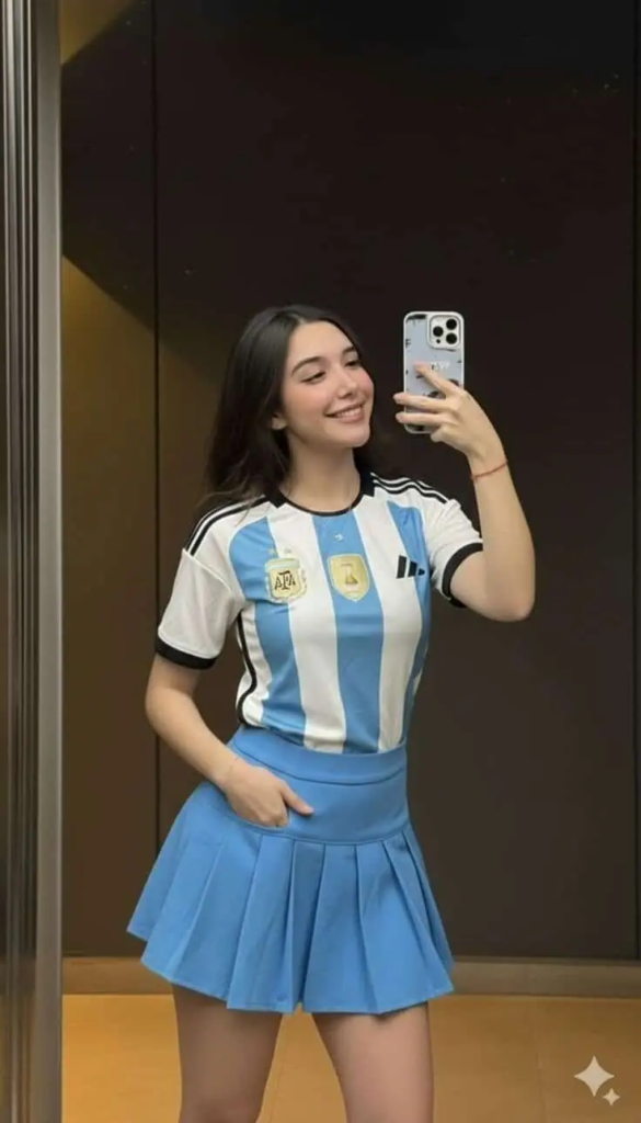 Soccer Jersey with Pleated Skirt Ensemble