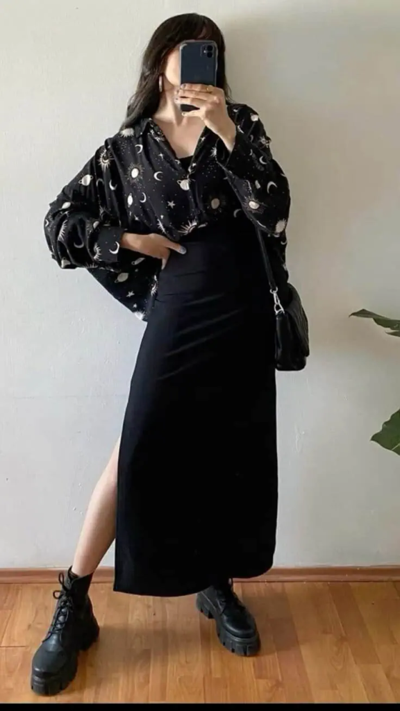 Celestial Jacket with Midi Skirt