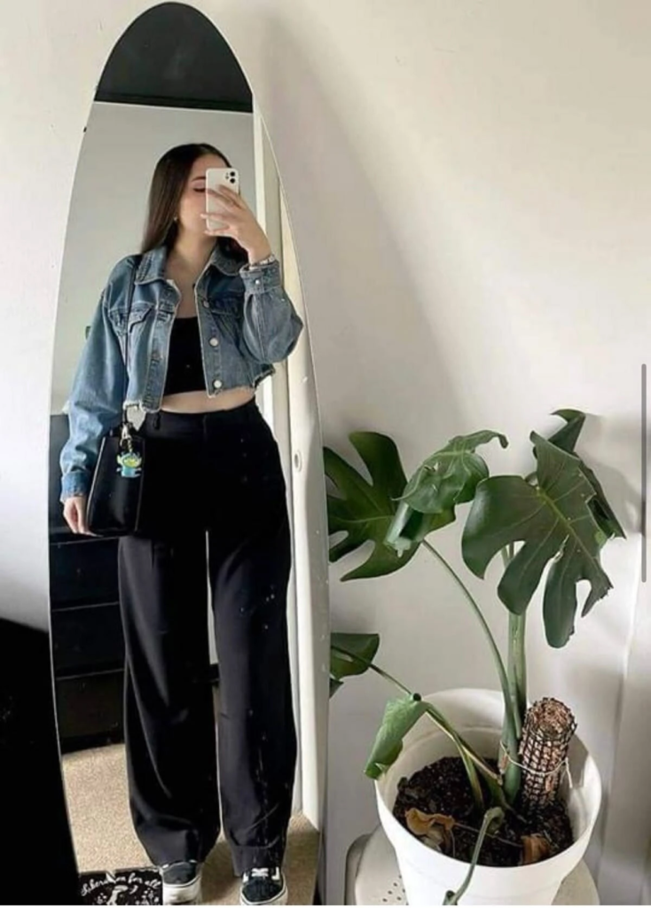 Denim Jacket with Black Jeans Basics