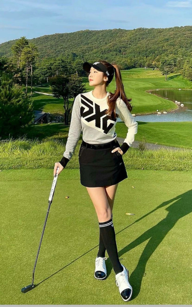 Geometric Sweatshirt with Sporty Skirt