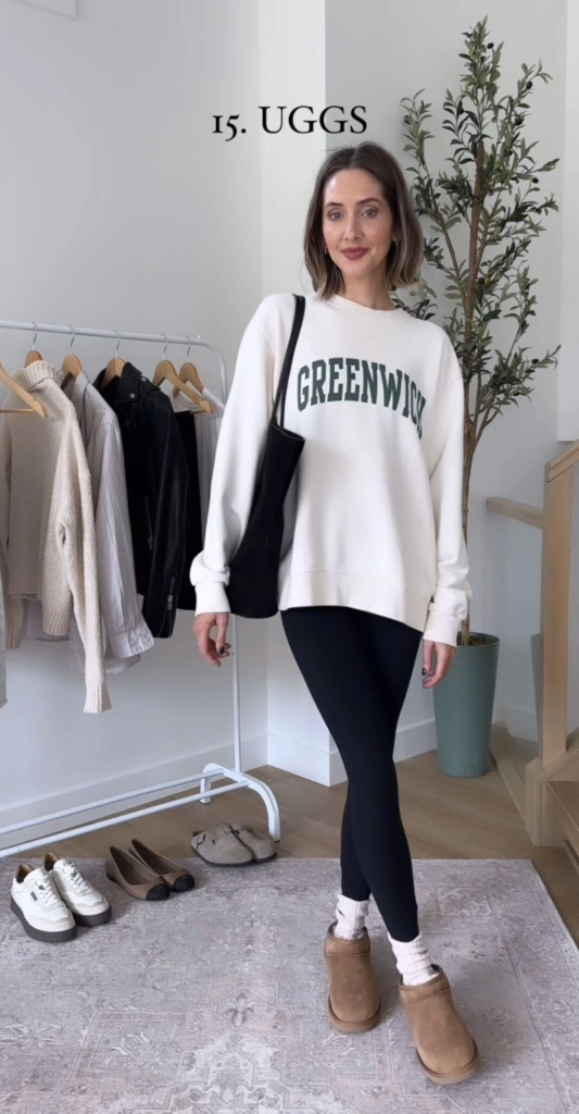 Oversized Sweatshirt With UGG Boots