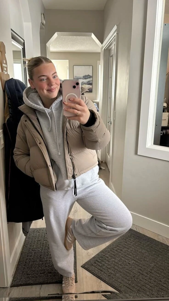 Puffer Jacket with Cozy Hoodie Layers