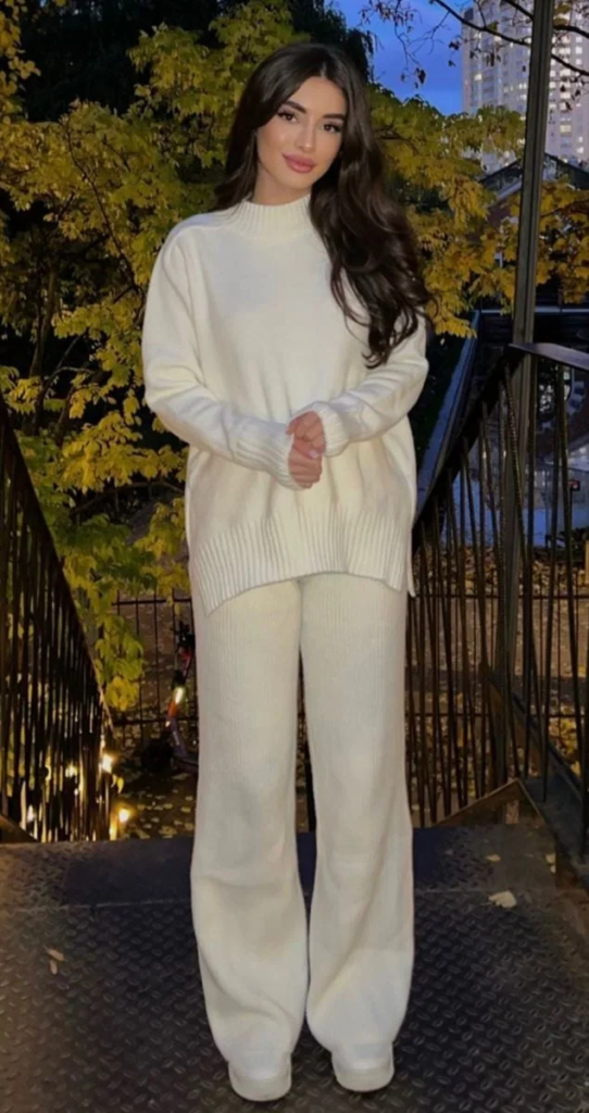 Cream Knit Set for Elevated Comfort