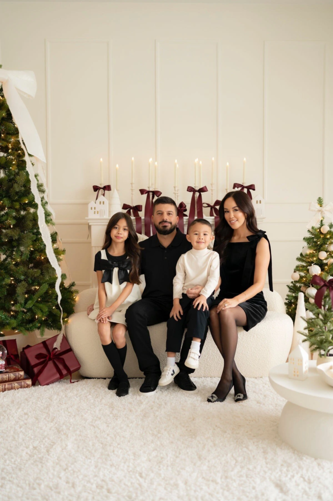 Elegant Black and White Formal Family Ensemble