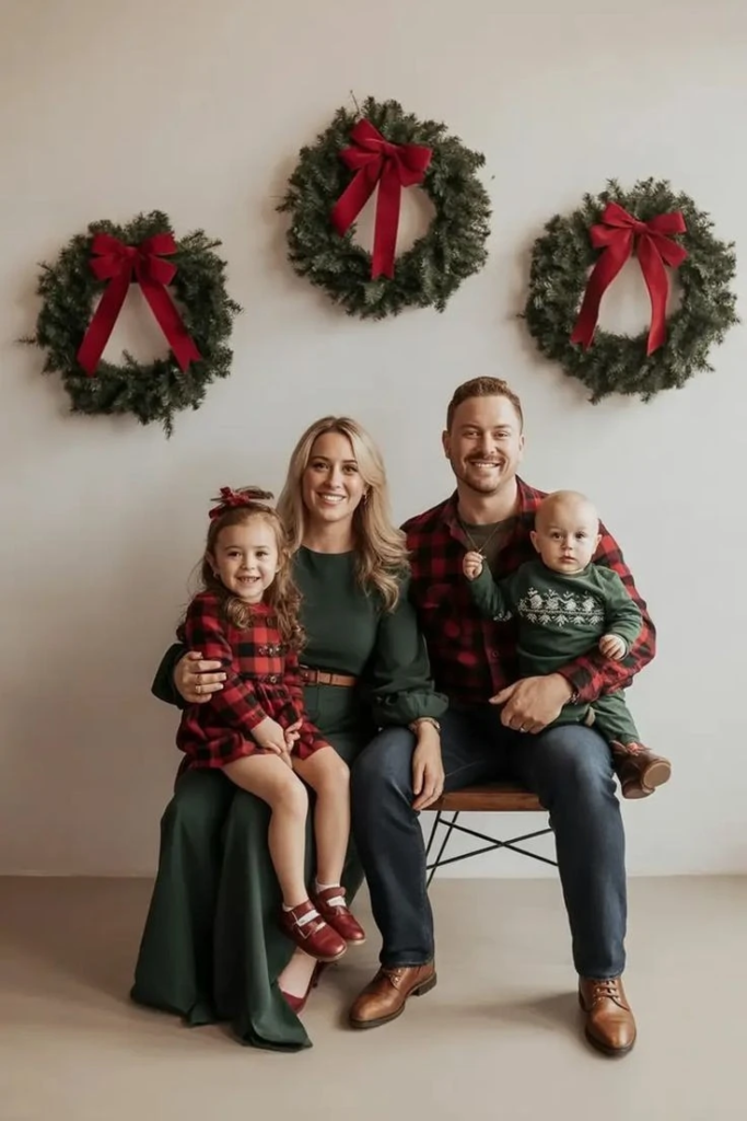 Classic Plaid and Forest Green Coordination