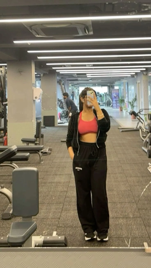 Bright Sports Bra with Black Zip Hoodie