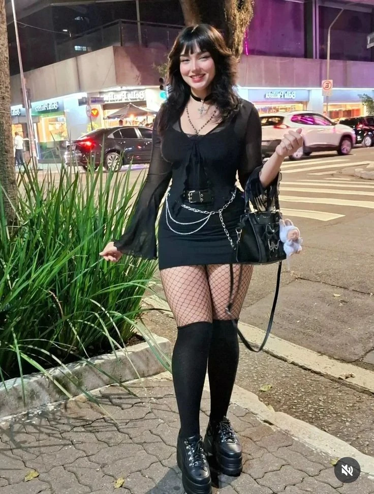 Goth Girl Winter Glamour Aesthetic