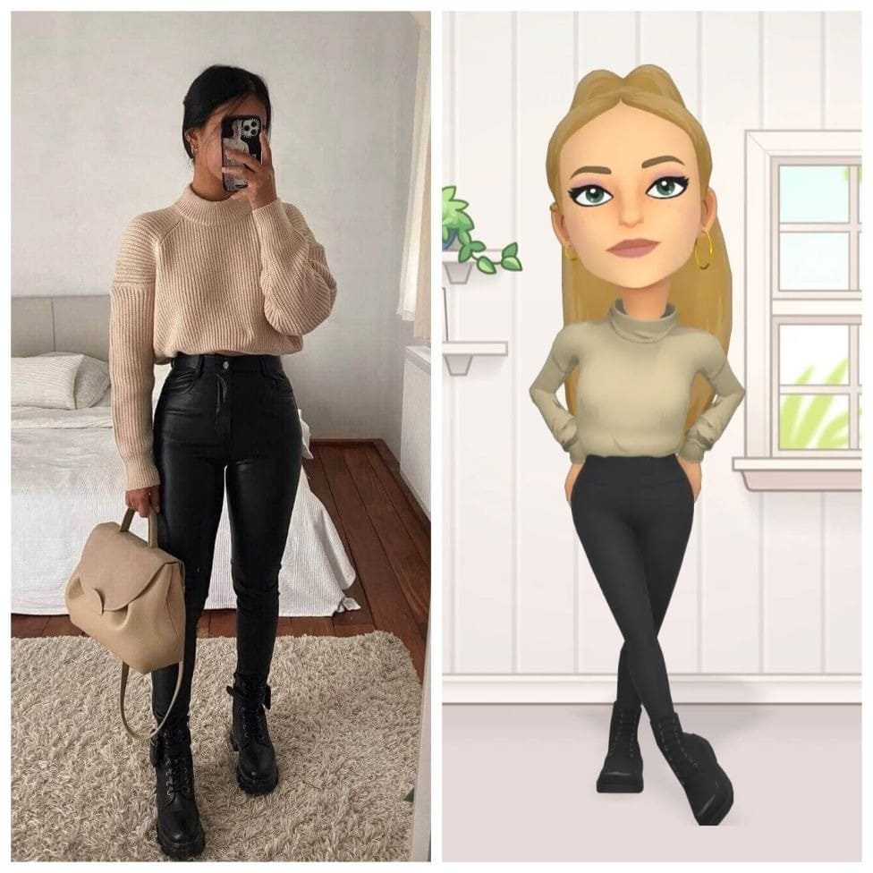 Chic Turtleneck and Sleek Pants Combo