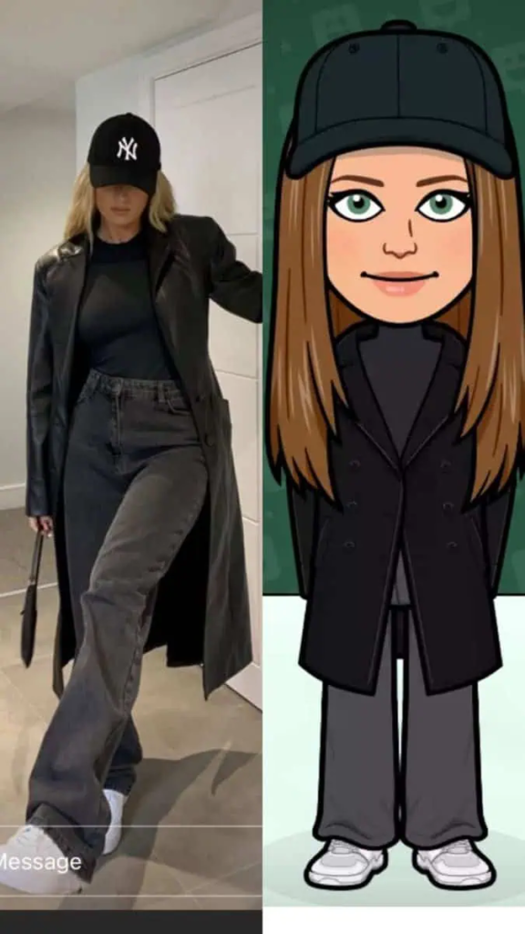 Sleek Black Coat and Cap Combo