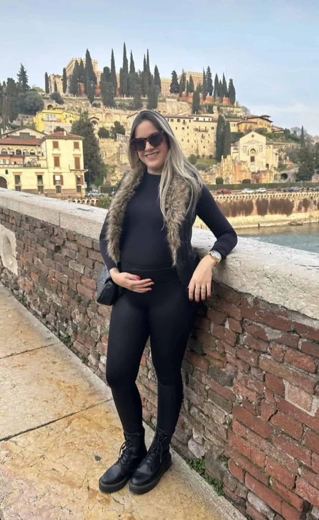 Sleek All-Black with Faux Fur Accent