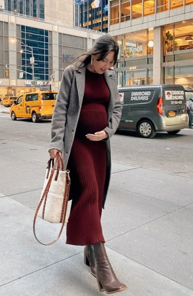 City Chic in Burgundy Knit