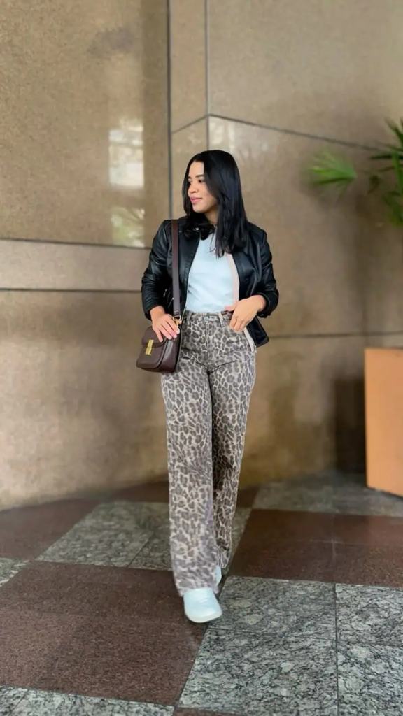 Edgy Chic with Leopard Flair
