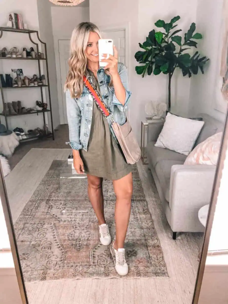 Denim Jacket Over Casual Dress