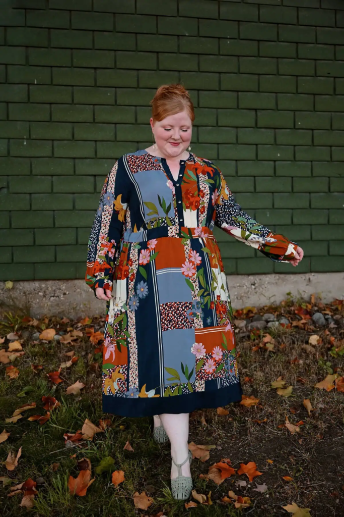 Vibrant Patchwork Midi Dress