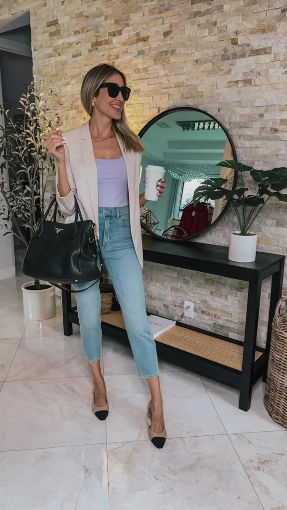 Chic Blazer and Denim Combo