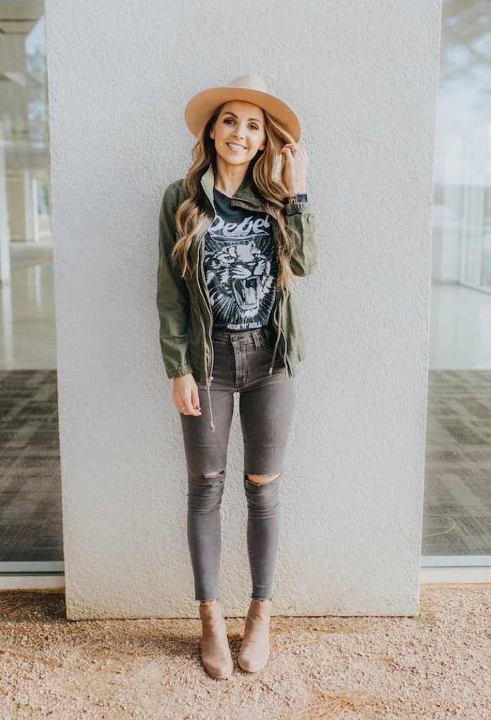 Edgy Chic with Utility Jacket