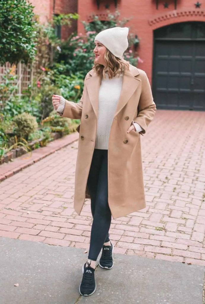 Camel Coat Meets Cozy Knits