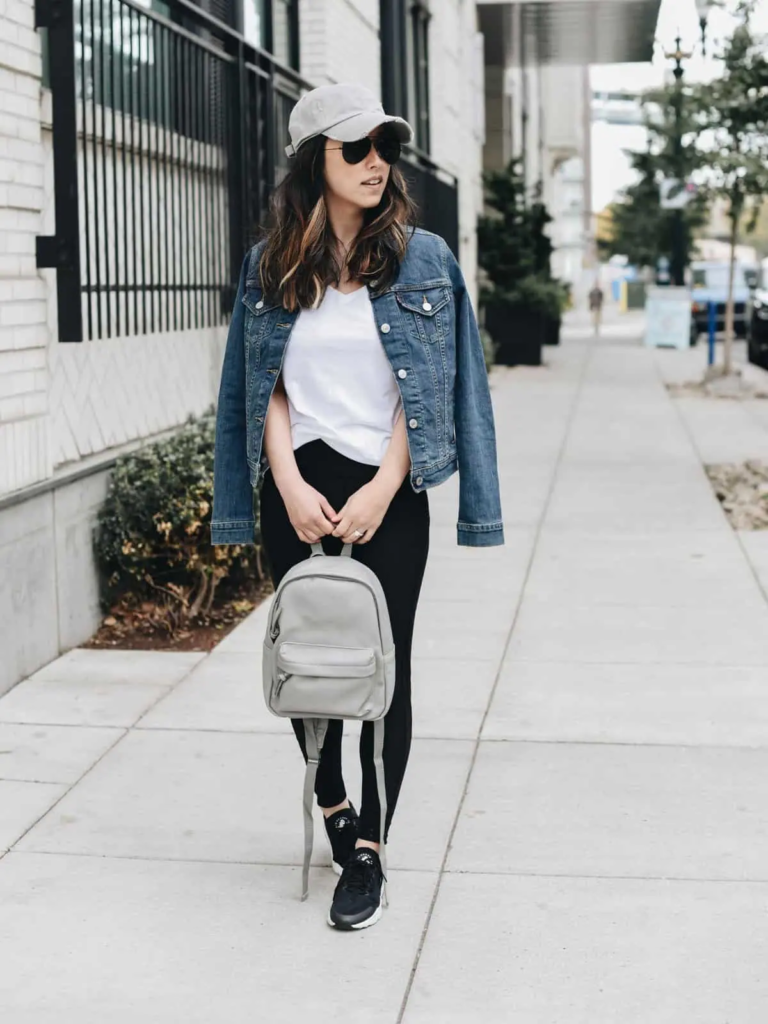 Denim Jacket and Leggings Combo