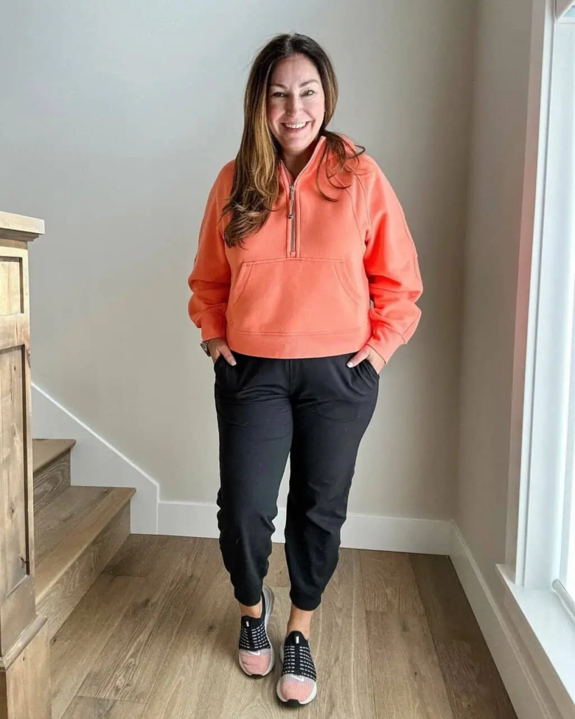 Coral Half-Zip and Jogger Combo