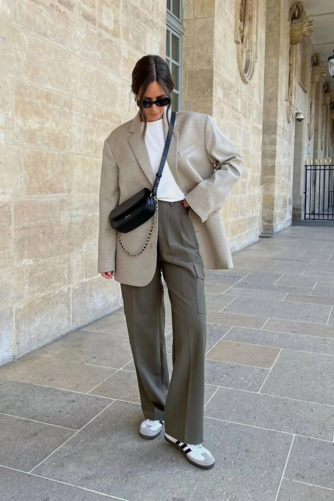 Oversized Blazer and Wide-Leg Trousers