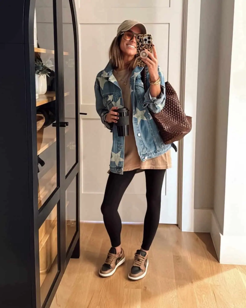 Star-Studded Denim and Cozy Layers