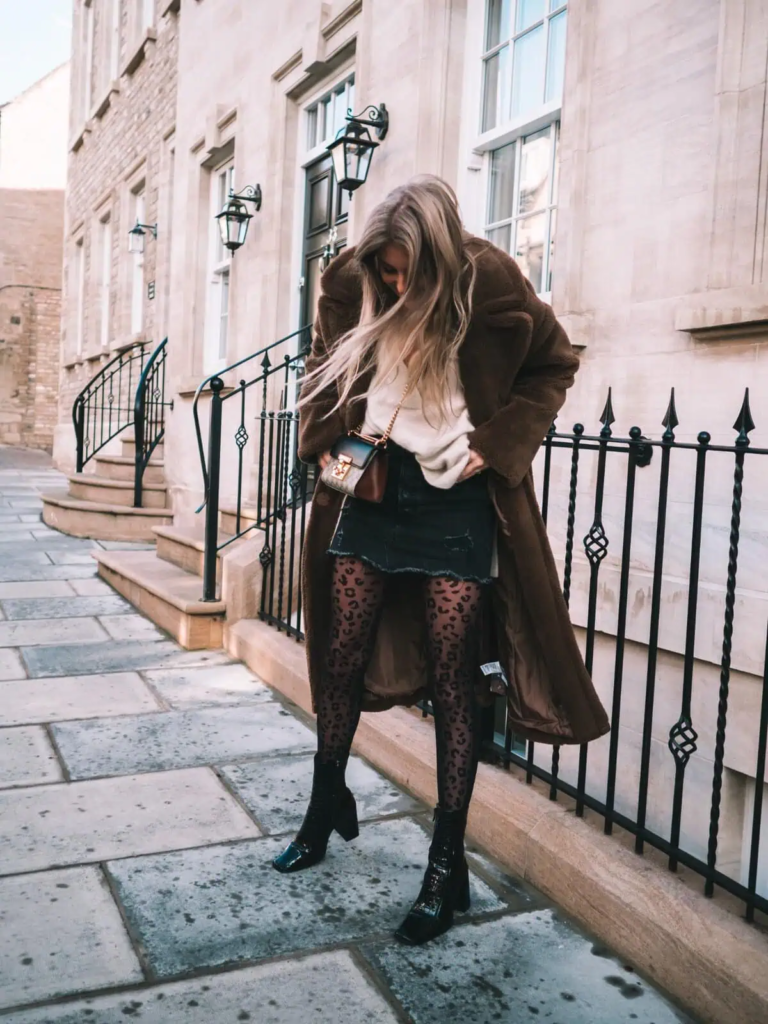 Leopard Print Tights for Autumn Allure