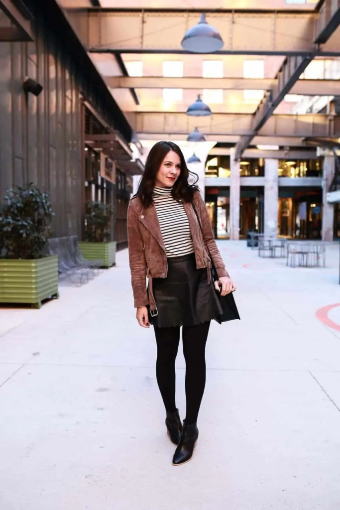 Suede and Stripes Urban Chic