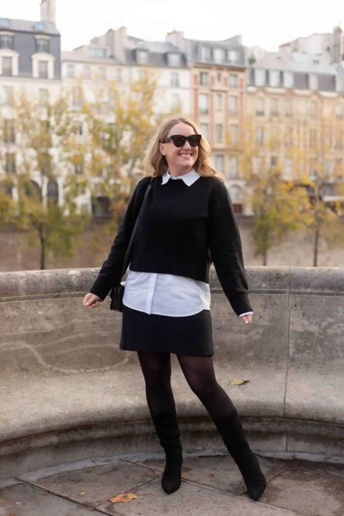 Parisian Chic: Layered Black and White