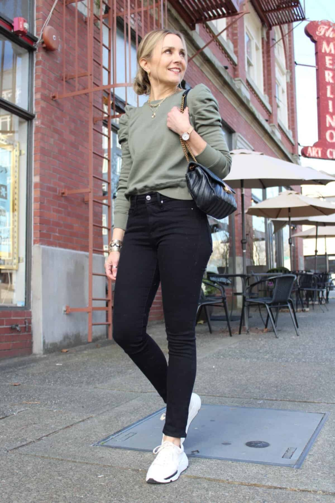 Casual Chic With Olive Sweater