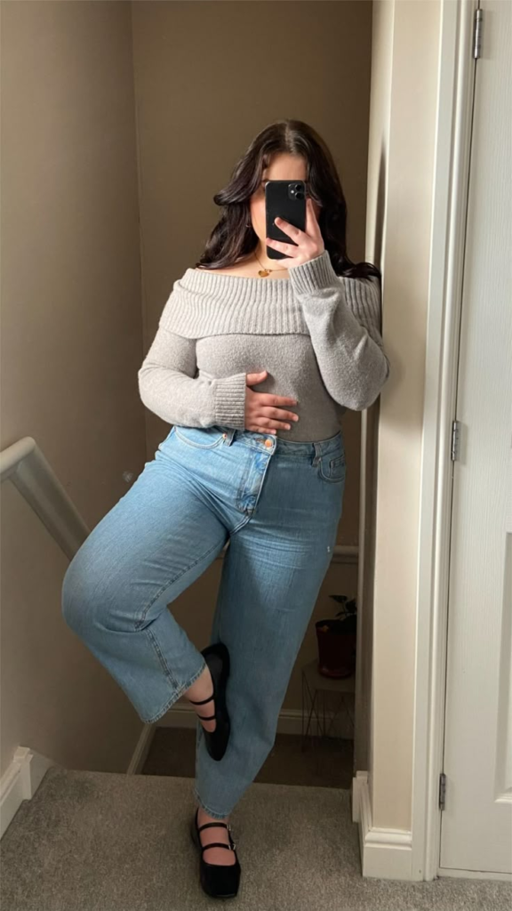 Neutral Spring Outfit Idea with Ballet Flats