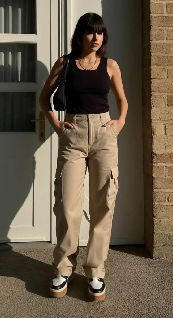Cargo Pants And Fitted Tank