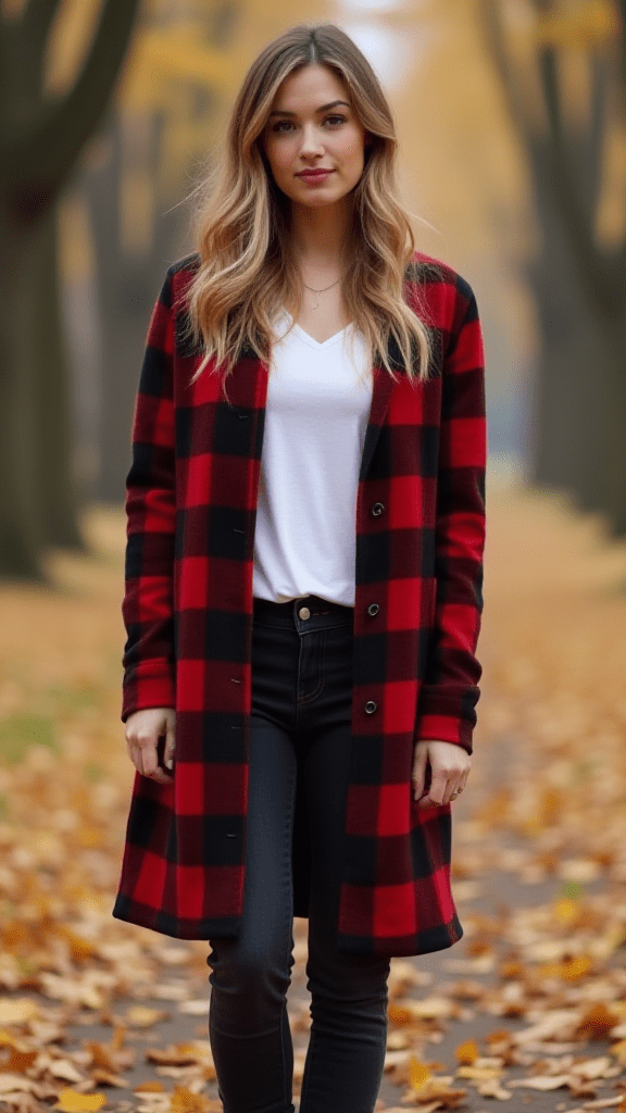 Plaid Shacket And Skinny Jeans