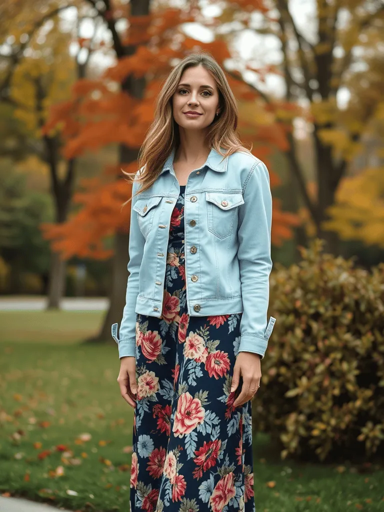 Denim Jacket and Maxi Dress