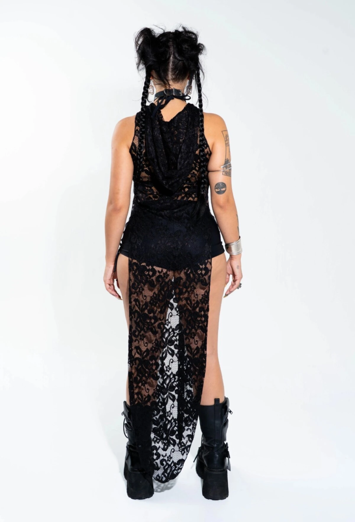 Daring Lace Maxi With Thigh Slits