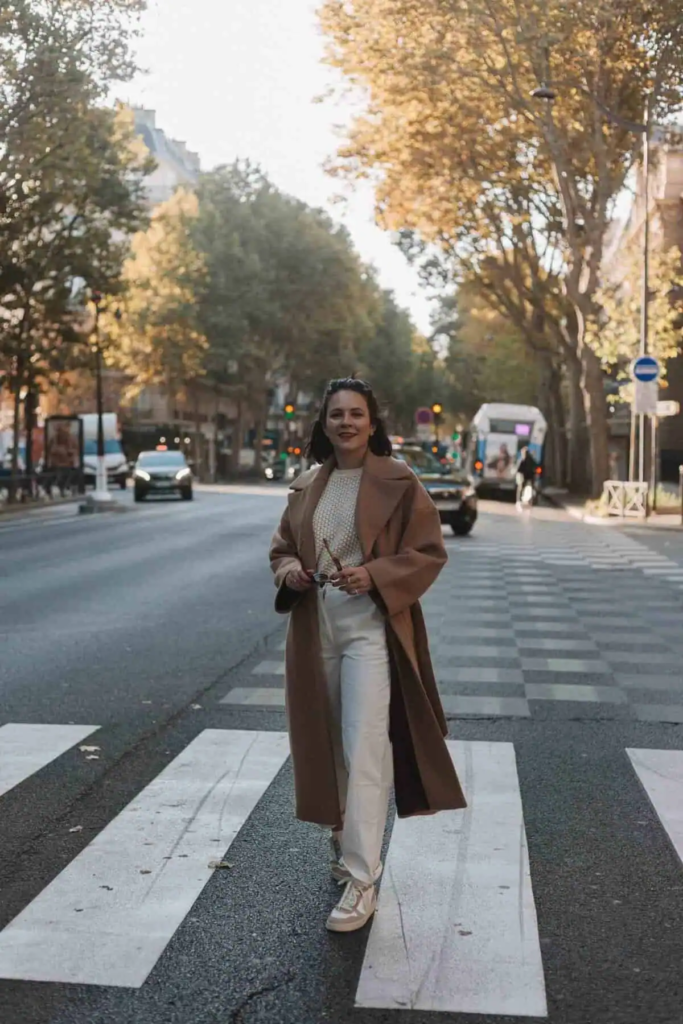 Camel Coat And Cream Ensemble