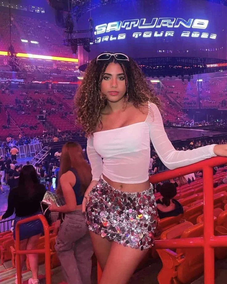 Sparkly Sequin Skirt With Crop Top