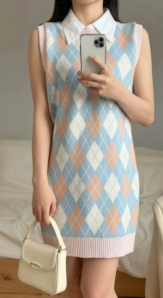 Argyle Vest Dress