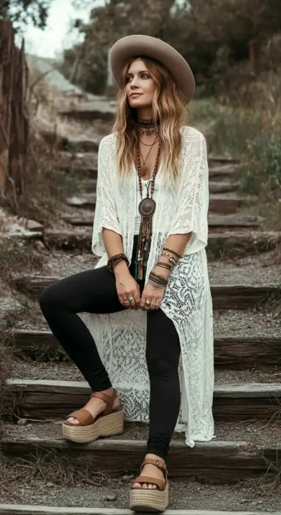 Crochet Overlay And Basic Leggings